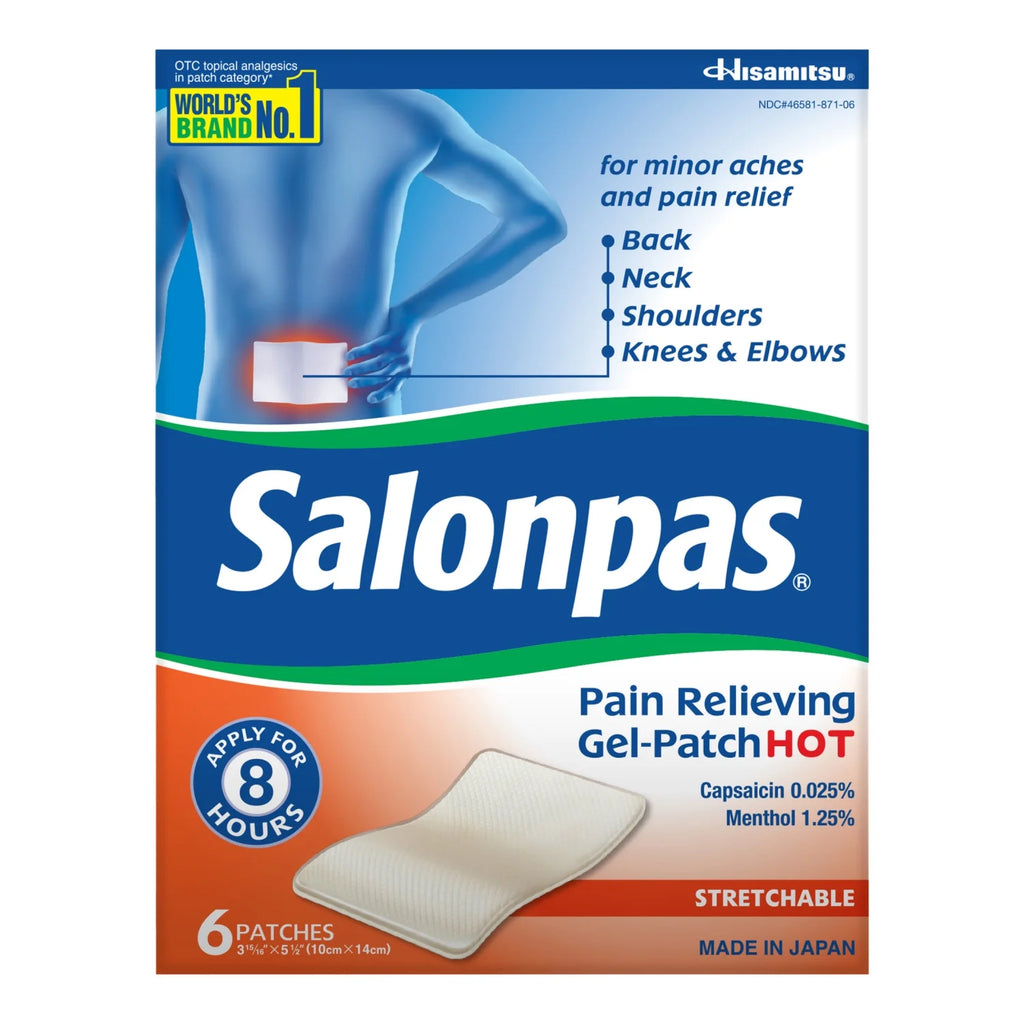 Gel-Patch Hot Pain Relief for Muscles & Joints, 6 Count