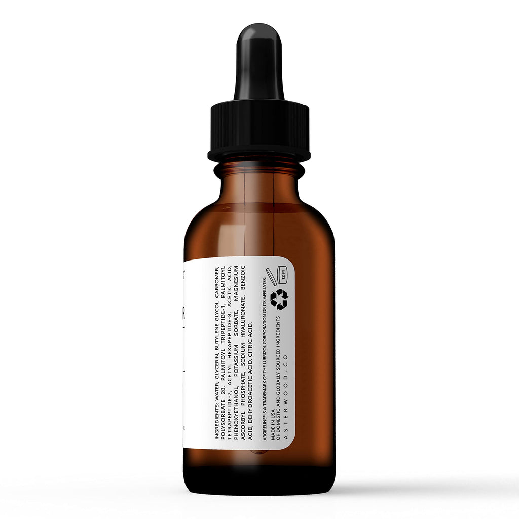 Asterwood Triple Repair Matrixyl 3000 + Argireline + Hyaluronic Acid + Organic Vitamin C Serum for Face; Anti-Aging Face Serum, Anti-Wrinkle Serum, Facial Skin Serum Skin Care, 29Ml/1 Oz