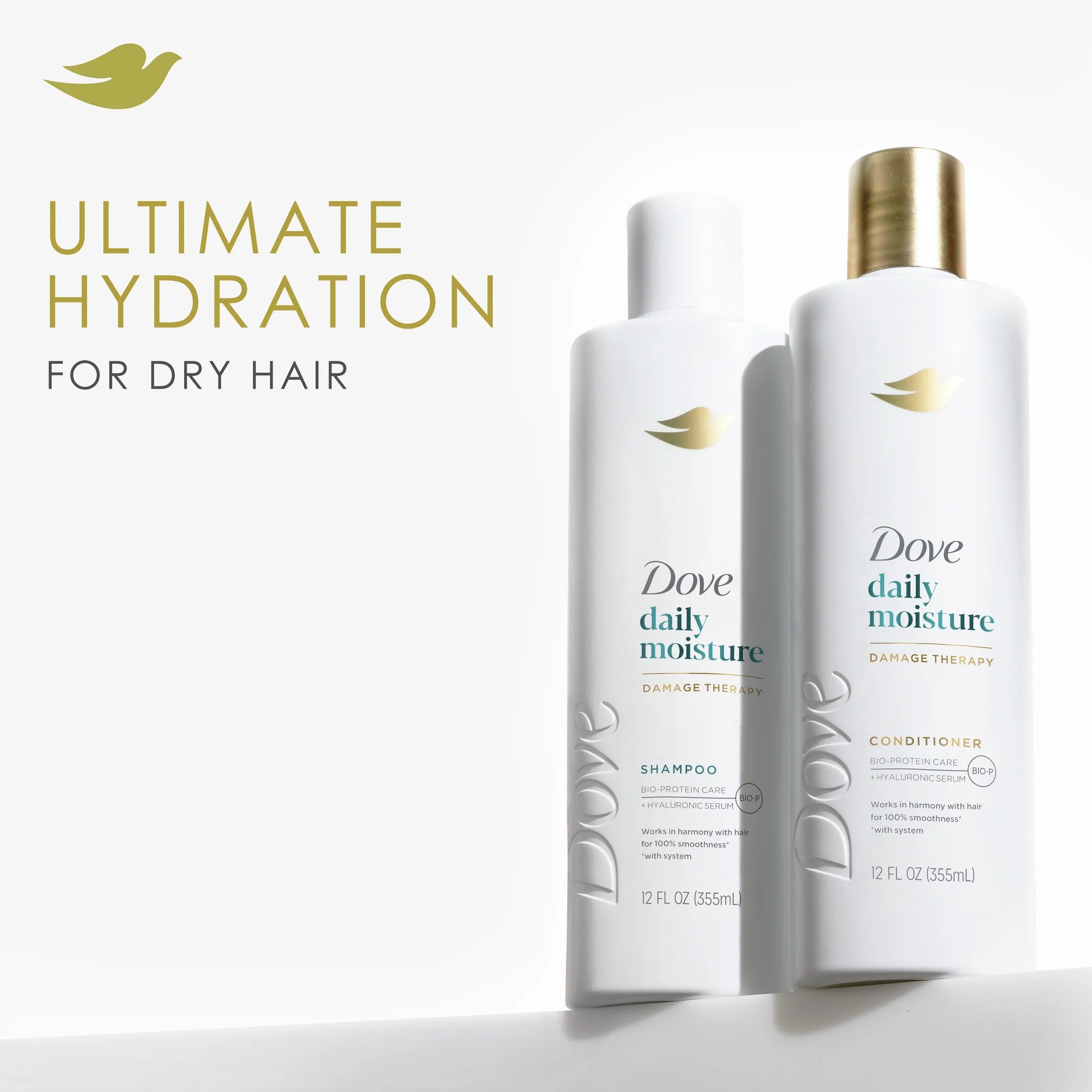 Dove Daily Moisture Shampoo & Conditioner Set, 12 Oz 2 Count