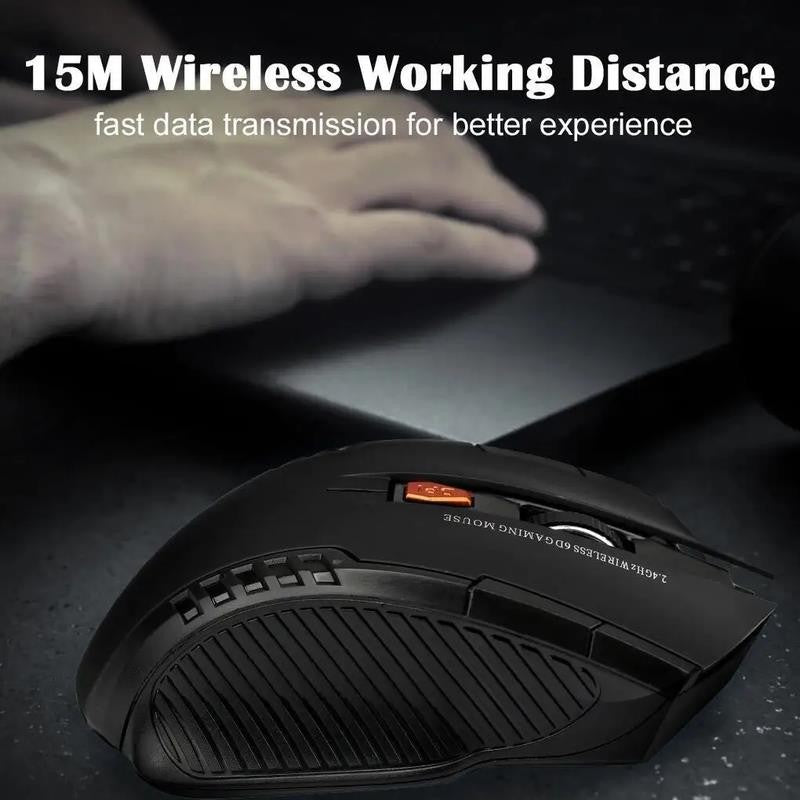 2.4G Wireless Mouse 1600DPI Optical Mouse Gamer for Computer 6 Buttons Wireless