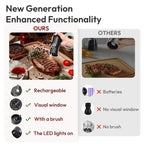 Electric Salt & Pepper Grinder, Automatic Spice Mill with Adjustable Coarseness,