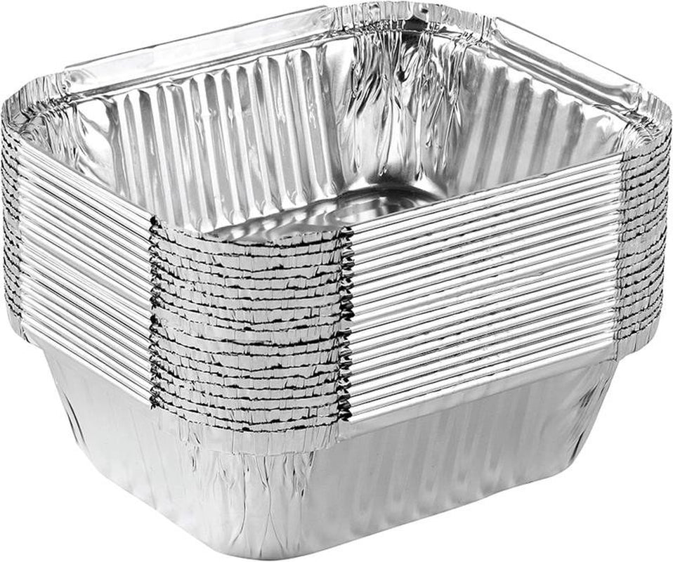 Aluminum Foil Baking Pans 5'' X 6'' X 2” Oblong Tin Foil Cake Pan for Ovens