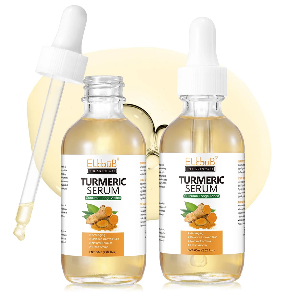 2 Pack Turmeric Oil for Face and Body,Pure Natural Turmeric Essential Oil for Anti-Aging,Balance Uneven Skin & Brightenings Skin(4.04 Oz)