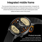 Bluetooth 1.39 Inch Black Case with Black Silicone Band