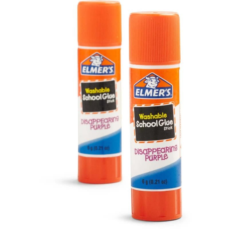 (4 Pack) Disappearing Purple School Glue Sticks, Washable, 2 Count