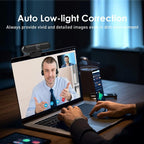 2K/1080P Webcam with 2 Microphones for Laptop Conference Streaming PC USB Web Ca