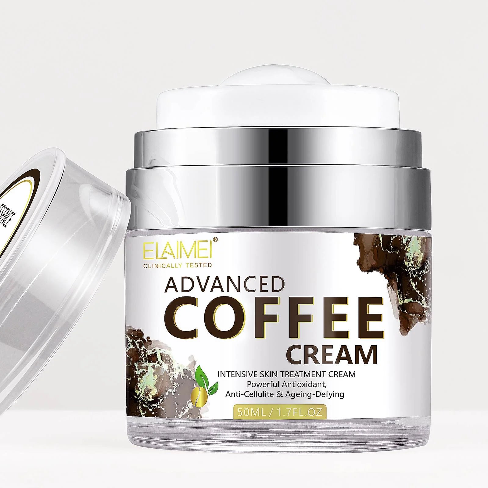 Advanced Coffee Cream for Face, anti Aging Moisturizer for Reducing Wrinkles, Firm, Tighten, Even Skin Tone, Day & Night Cream for Women and Men, 1.7 Fl.Oz