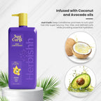 (4 Pack)  Just Curls Deep Conditioner with Avocado & Coconut Oil, Repairs Extreme Damaged Hair, Moisturizing & Conditioning, Frizzy Hair Control, Paraben-Free & Vegan , 16.91 Fl.Oz