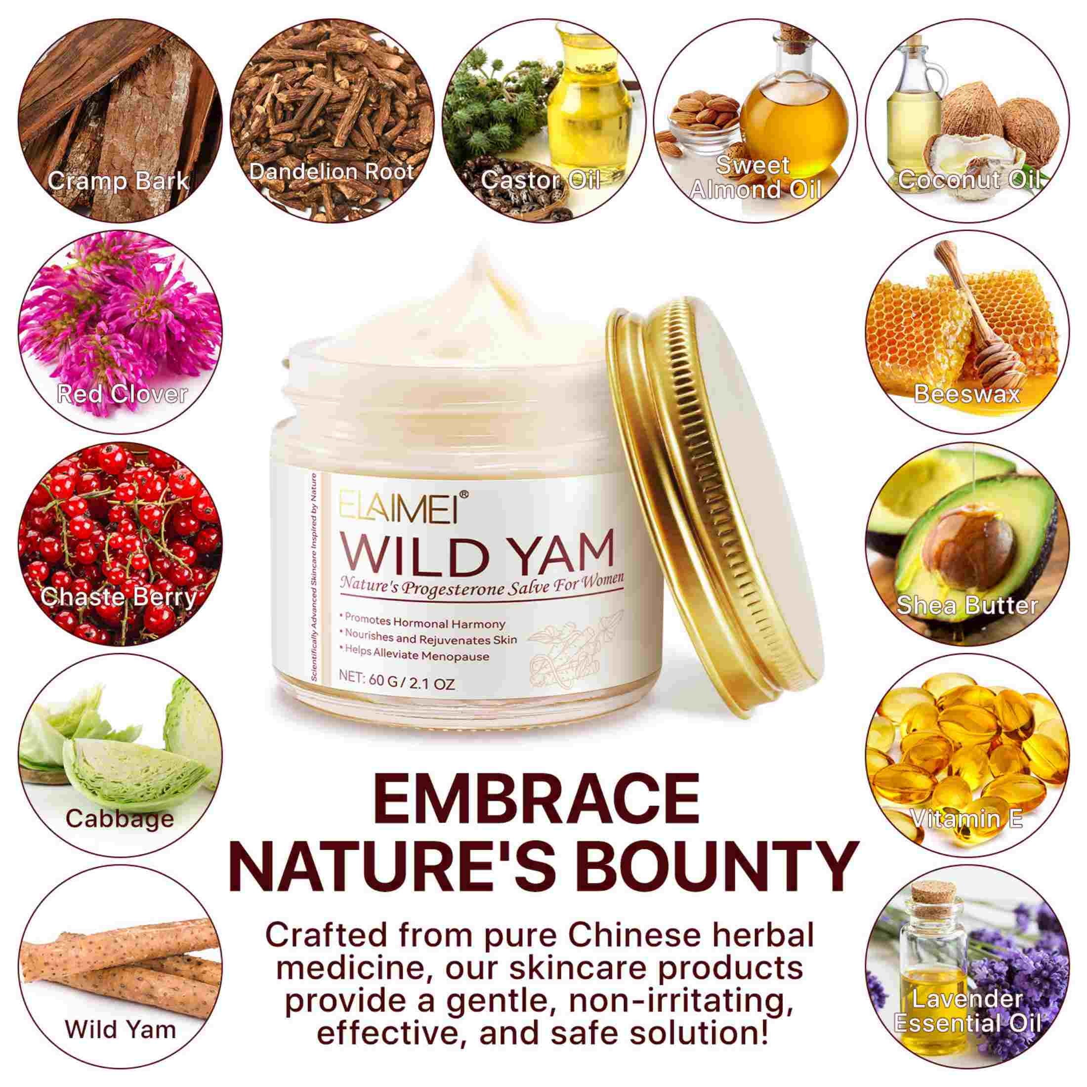 2-Pack Wild Yam Cream,All Natural Moisturization,Nourishes and Rejuvenates Skin,Skincare Products for Woman