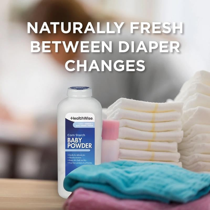 Corn Starch Baby Powder | Aloe + Vitamin E | Talc Free | Paraben & Phthalate Fre