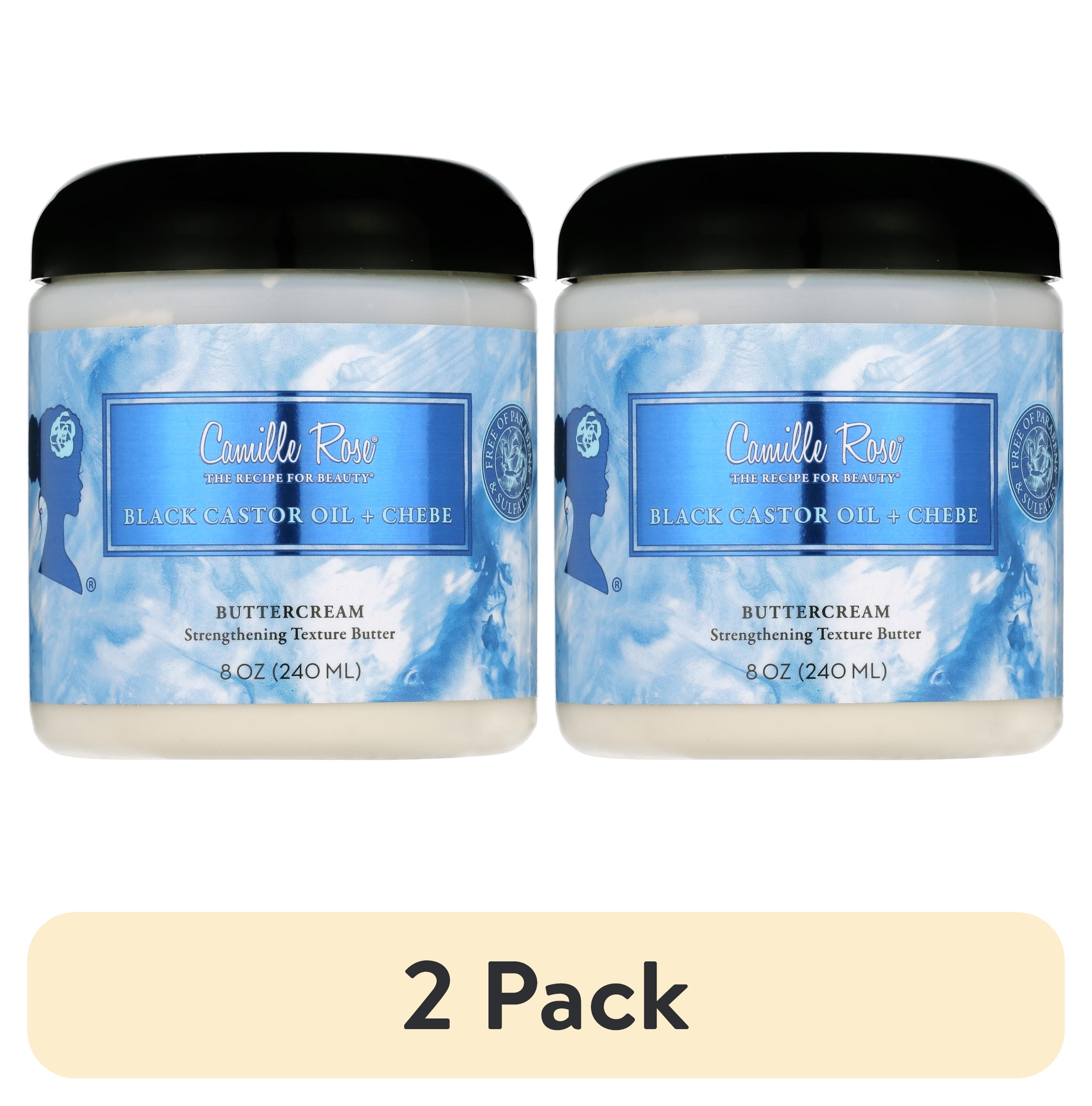 (2 Pack) Camille Rose Black Castor Oil + Chebe Buttercream 8 Oz, All Hair Type