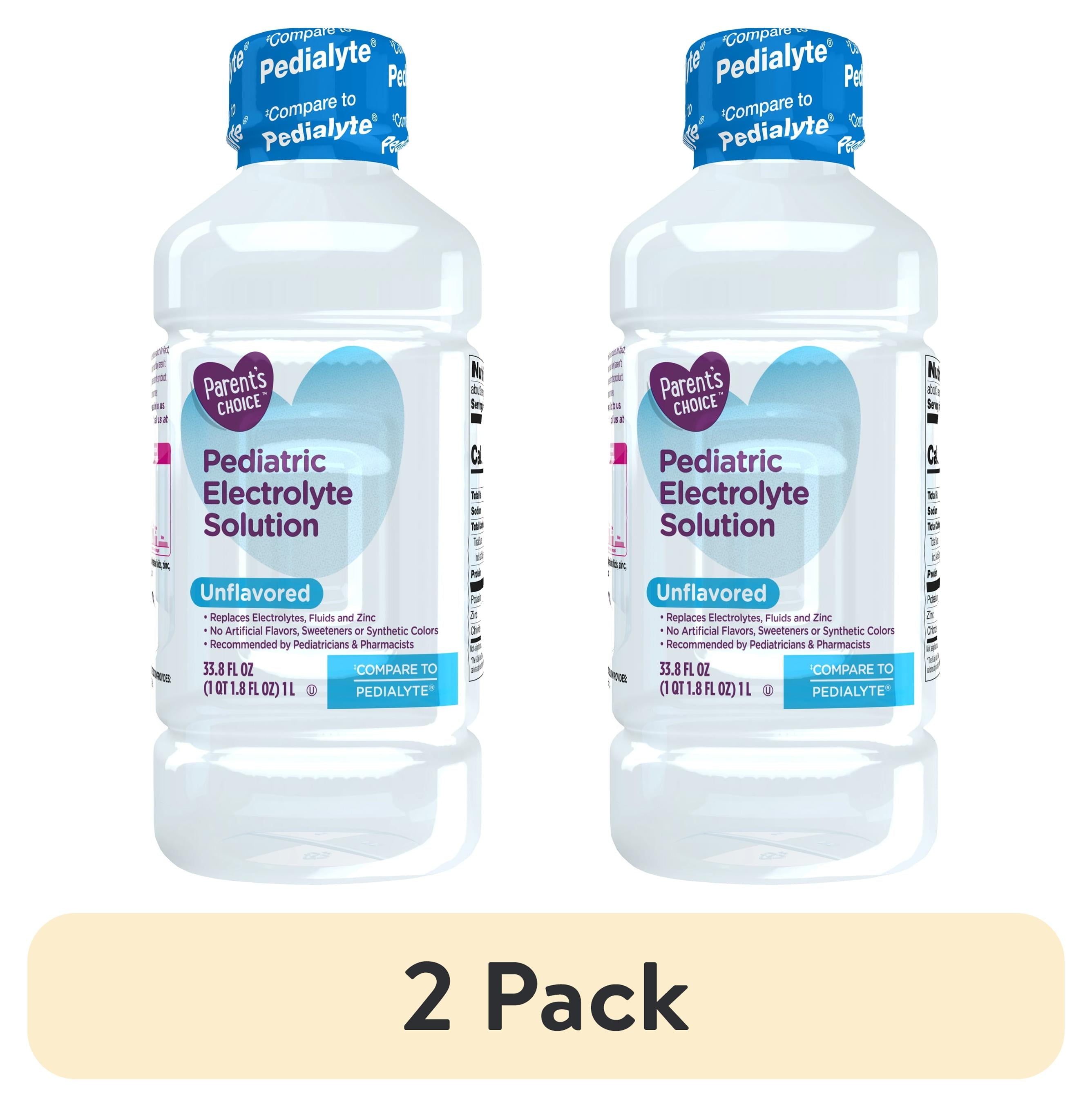 (2 Pack) Parent'S Choice Electrolyte Solution, Unflavored, 1 Liter