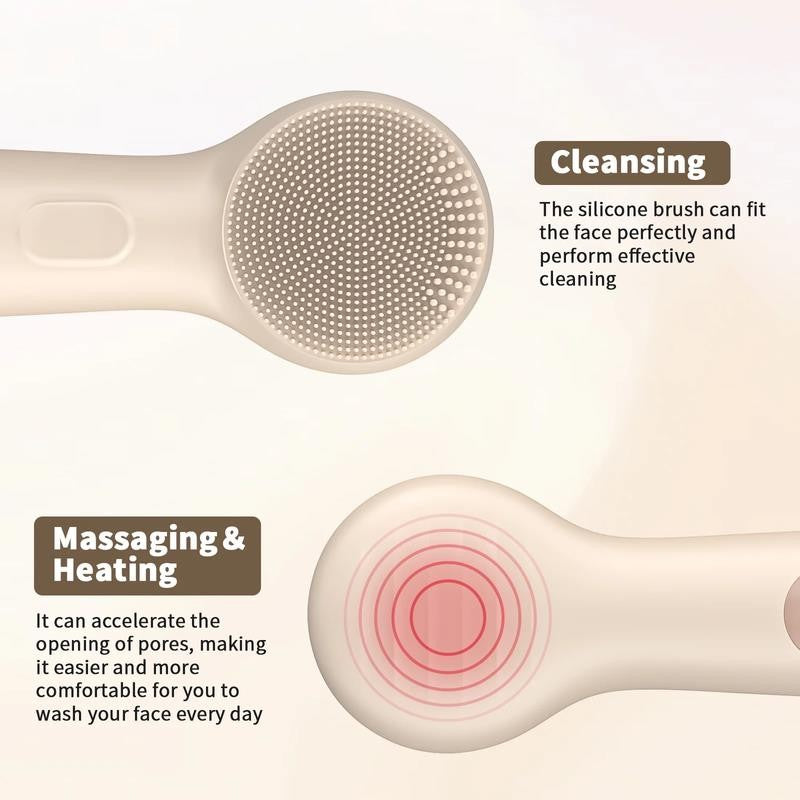 Facial Cleansing Brush,Ipx7 Waterproof Sonic Face Brush for All Skin Types,Elect