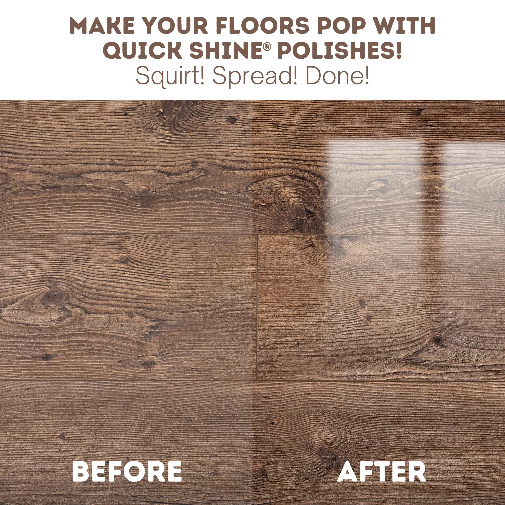 Quick Shine Hardwood Floor Luster, Pfas-Free Formula Floor Polish with Plant-Derived Carnauba 27Oz