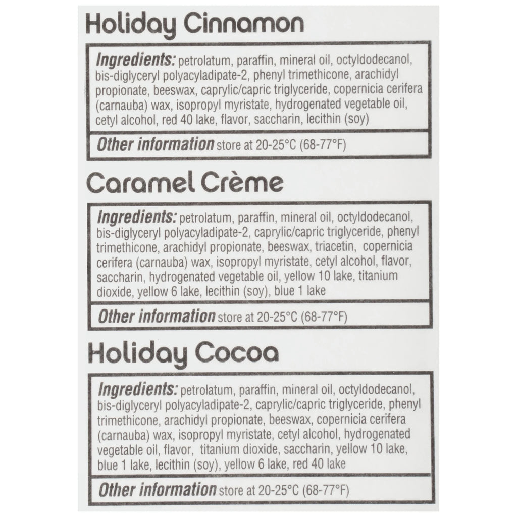 Chapstick Holiday Collection Holiday Lip Balm Tubes Variety Pack - 0.15 Oz (Pack of 3)