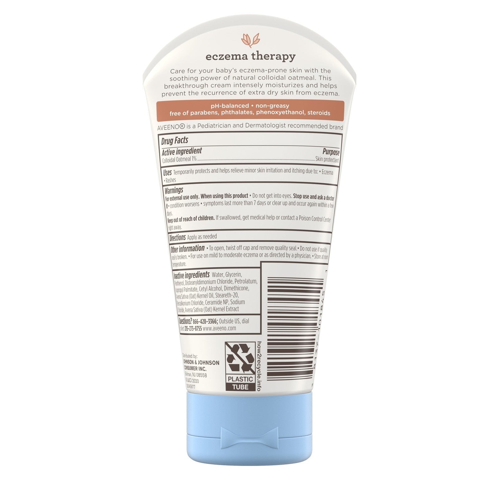 Baby Eczema Therapy Moisturizing Cream Body Lotion with Oatmeal, 5 Oz