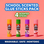 Elmer’S Scented Glue Sticks, School Glue, Clear Color, 6 Grams Each, 4 Count, 5