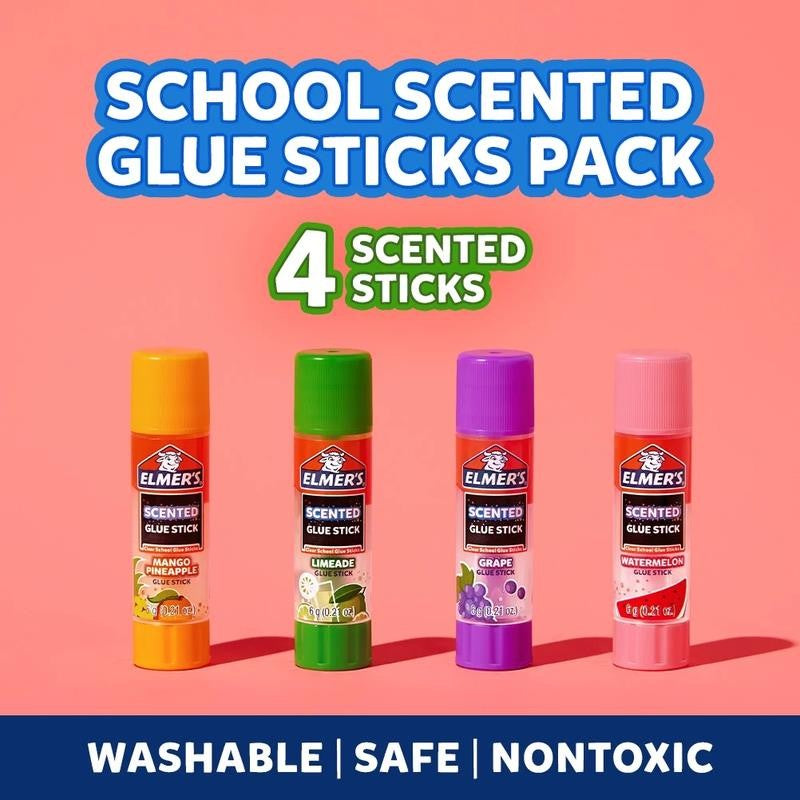 Elmer’S Scented Glue Sticks, School Glue, Clear Color, 6 Grams Each, 4 Count, 5