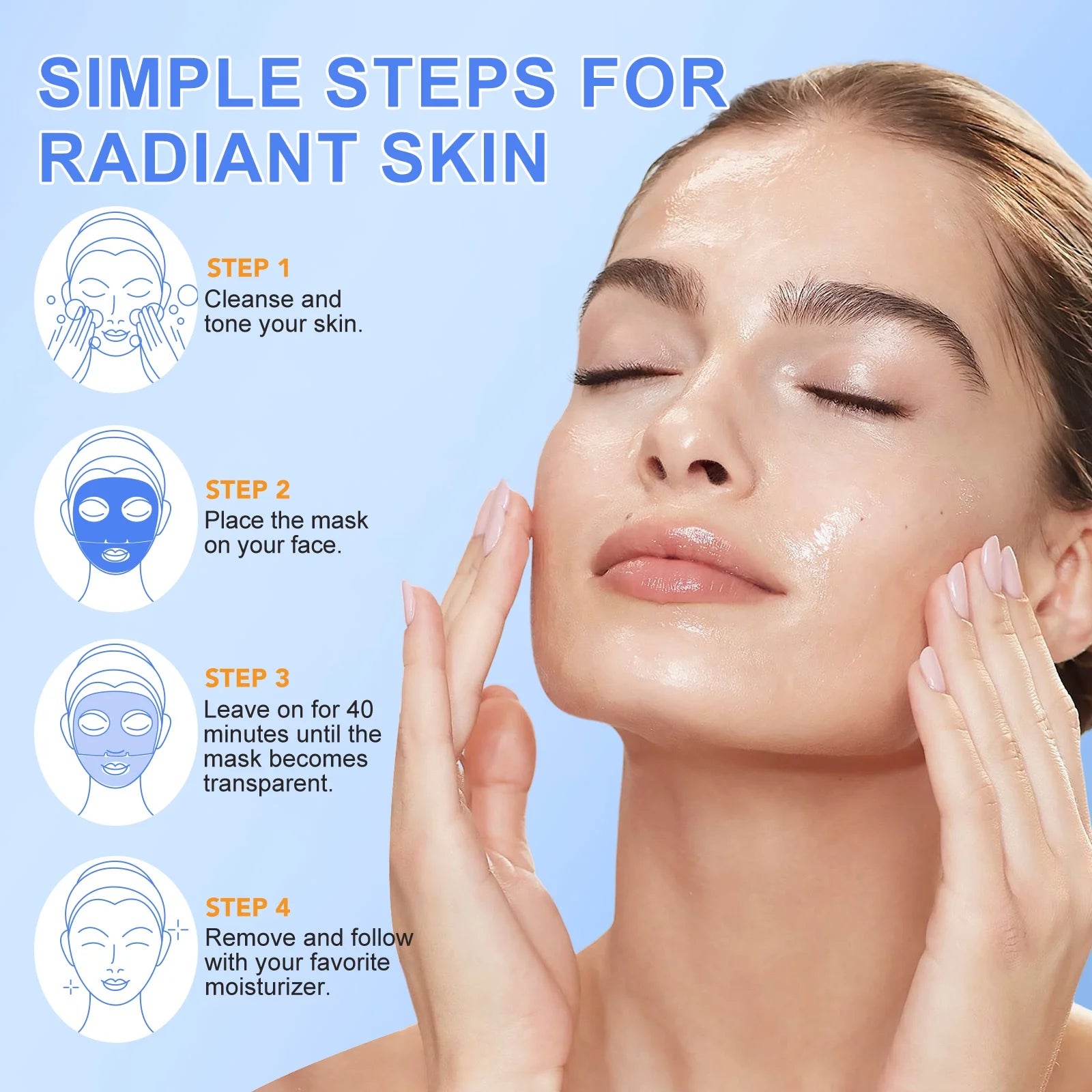 6 Pcs Collagen Deep Hydration Mask,Anti-Aging Hydrating Sleeping Mask for Moisturize, Firm & Enhance Skin Vitality