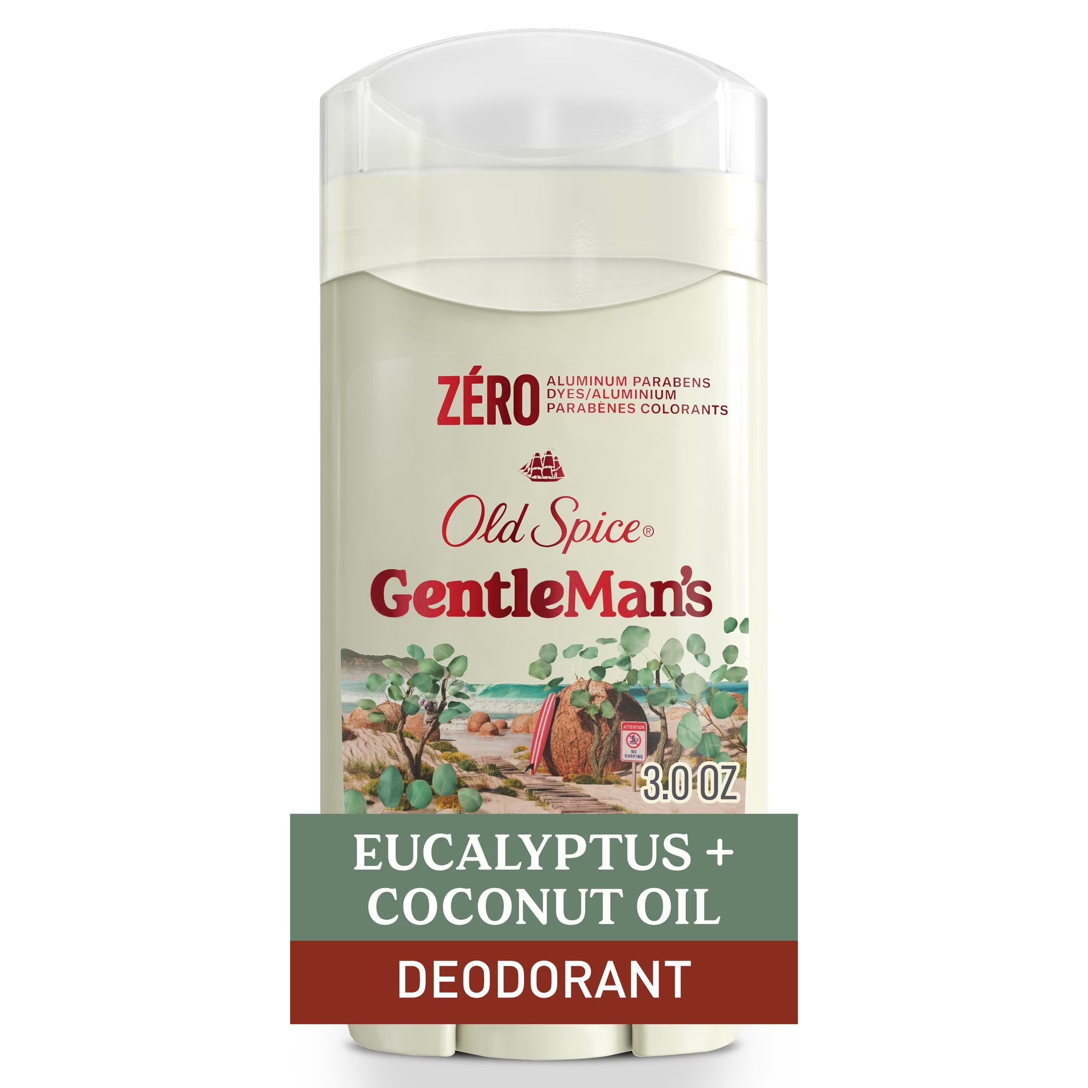Aluminum Free, Men'S Deodorant, Gentleman'S Blend Stick, Eucalyptus with Coconut Oil, 3.0 Oz