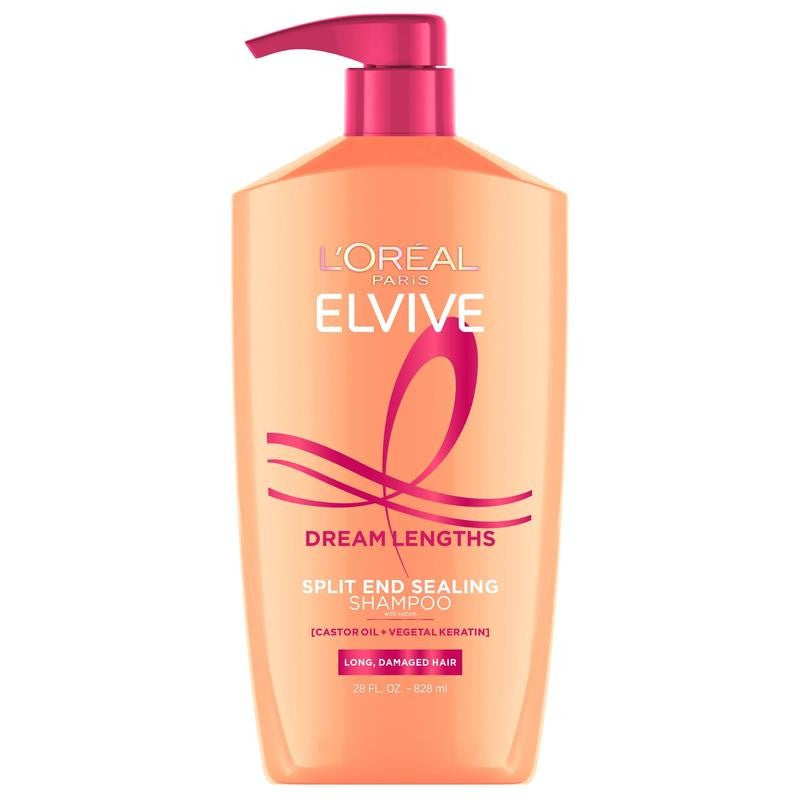 Elvive Dream Lengths Restoring Shampoo, Pump, 28 Fl Oz