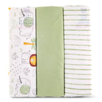 Parent'S Choice 100% Cotton 3-Pack Adjustable Baby Wrap Swaddles for Boys or Girls, Jungle Print, 22" X 27"