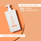 Native Moisturizing Shampoo, Sweet Peach & Nectar, Sulfate & Paraben Free, 16.5 Oz