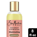 Sheamoisture Bath, Body & Massage Oil Coconut & Hibiscus for Dry Skin, 8 Oz