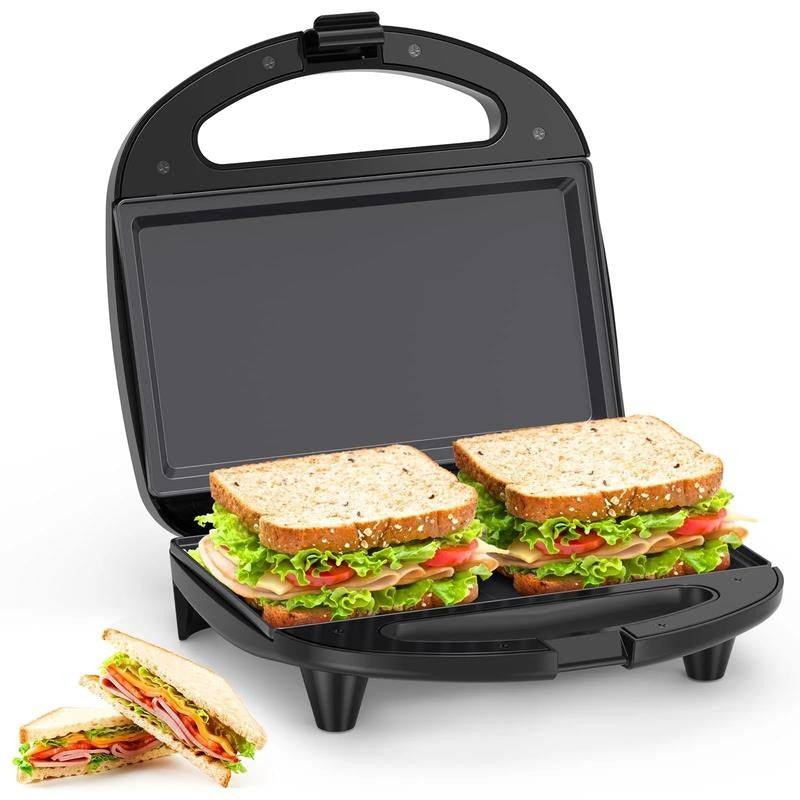 Electric Sandwich Maker, 750W Panini Sandwich Maker, with Non-Stick Flat Plates