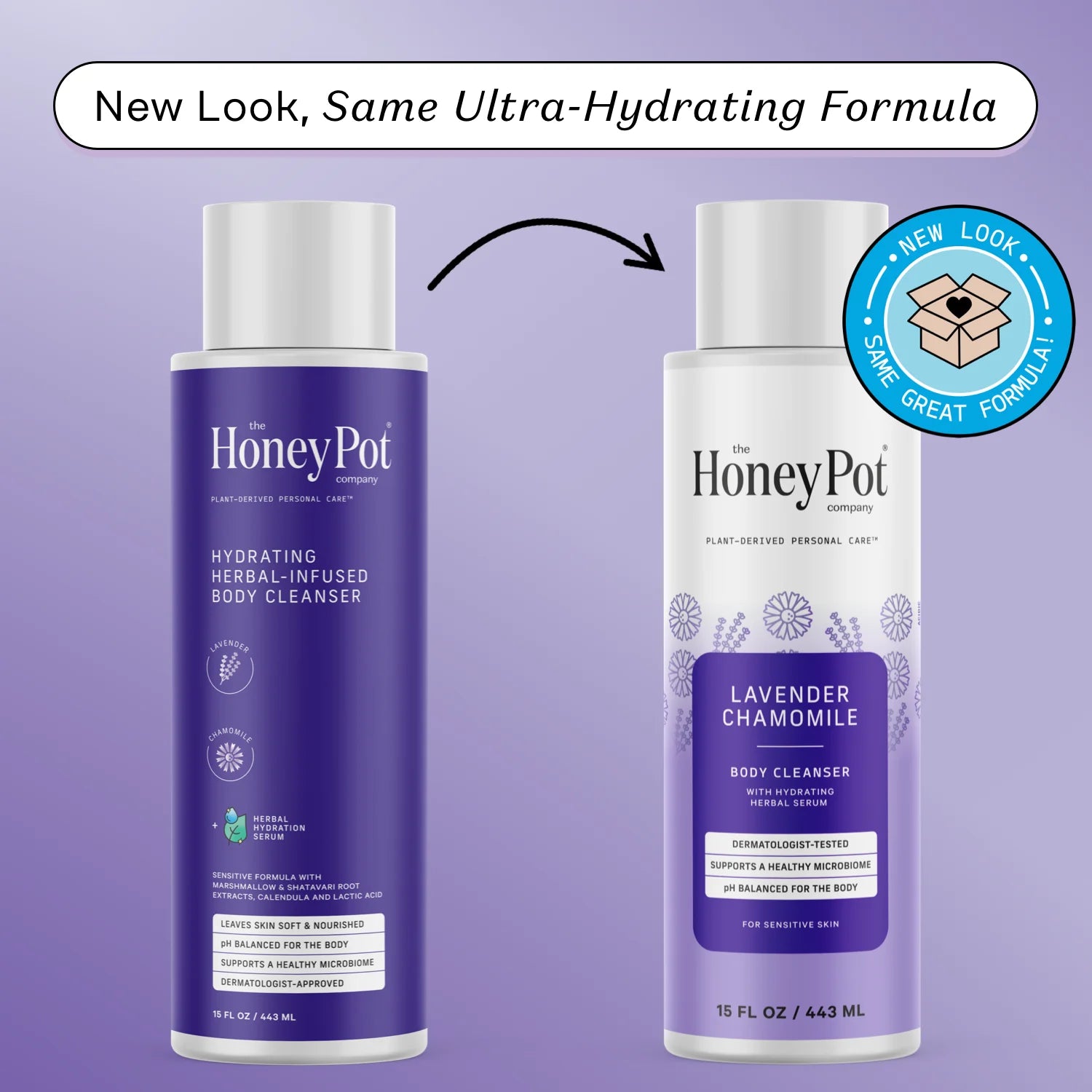 , Lavender Chamomile Hydrating Body Cleanser, 15 Fl. Oz