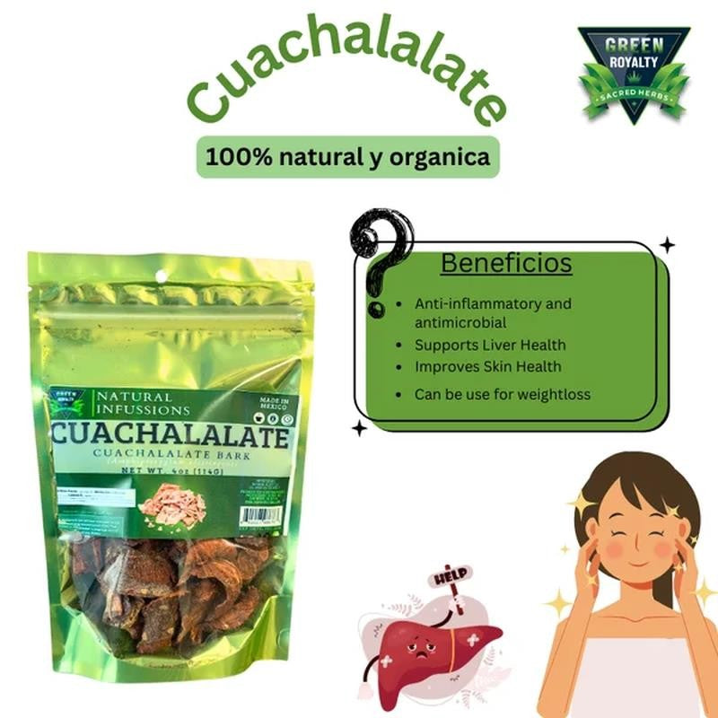 - Cuachalalate Bark Herbal Tea (4Oz)113G - Makes 30+ Cups-Resealabl