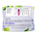 100% Organic Cotton Cover Calming Herbal Infusion Regular Pads, 20 Count