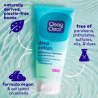 Clean Clear Oil-Free Deep Action Exfoliating Acne Face Scrub, Facial Cleanser An
