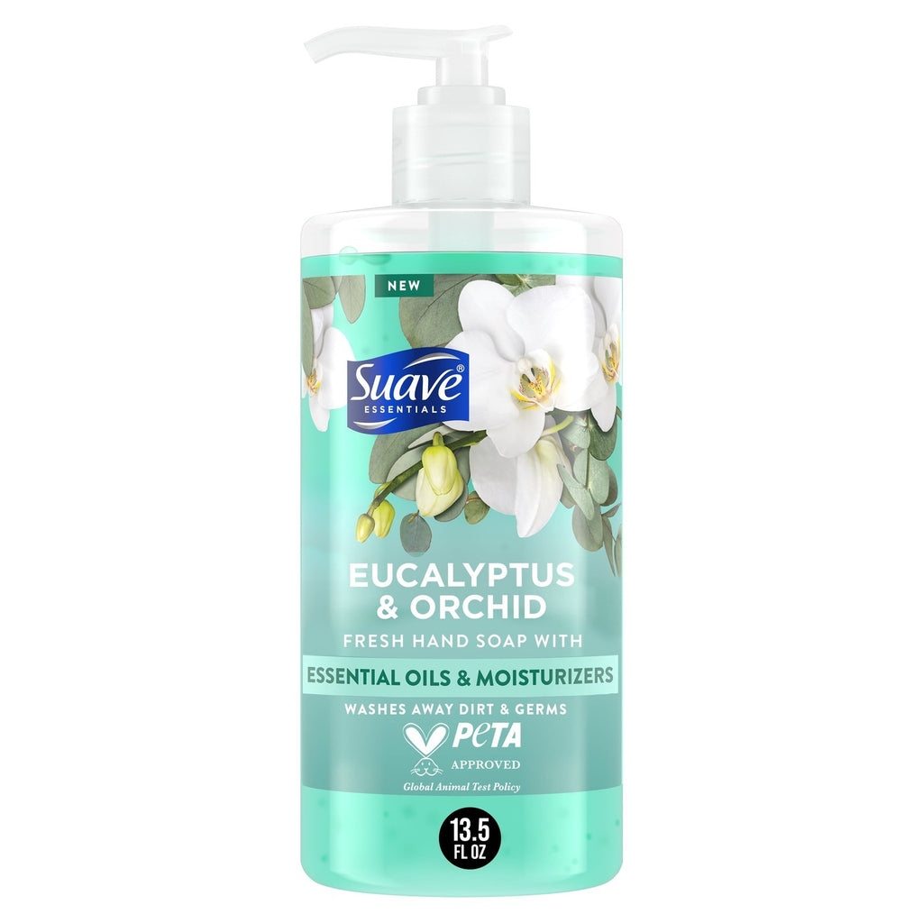 Essentials Liquid Hand Soap, Refreshing Eucalyptus & Orchid, 13.5 Fl Oz