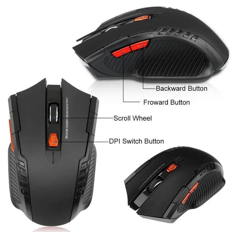 2.4G Wireless Mouse 1600DPI Optical Mouse Gamer for Computer 6 Buttons Wireless