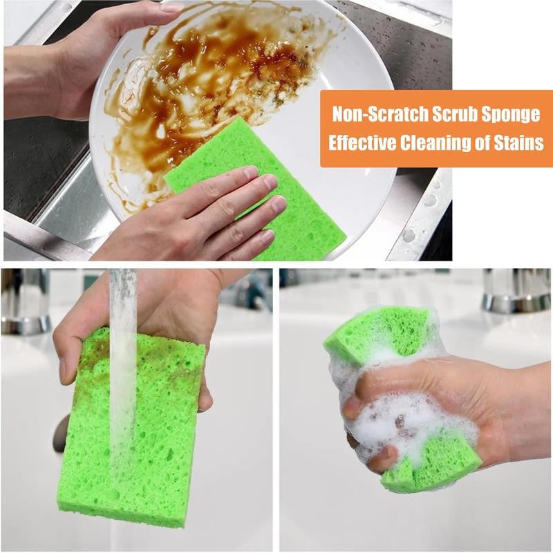 16 Pack Kitchen Sponges for Dishes Cleaning Non Scratch Compressed Sponges