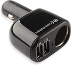 17W 3.4A Car Charger with Lighter Socket and Dual USB Charging Ports
