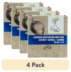 (4 Pack) Natural Vegan Moisturizing Body Soap Bar, Deeply Hydrates, 3.53 Oz