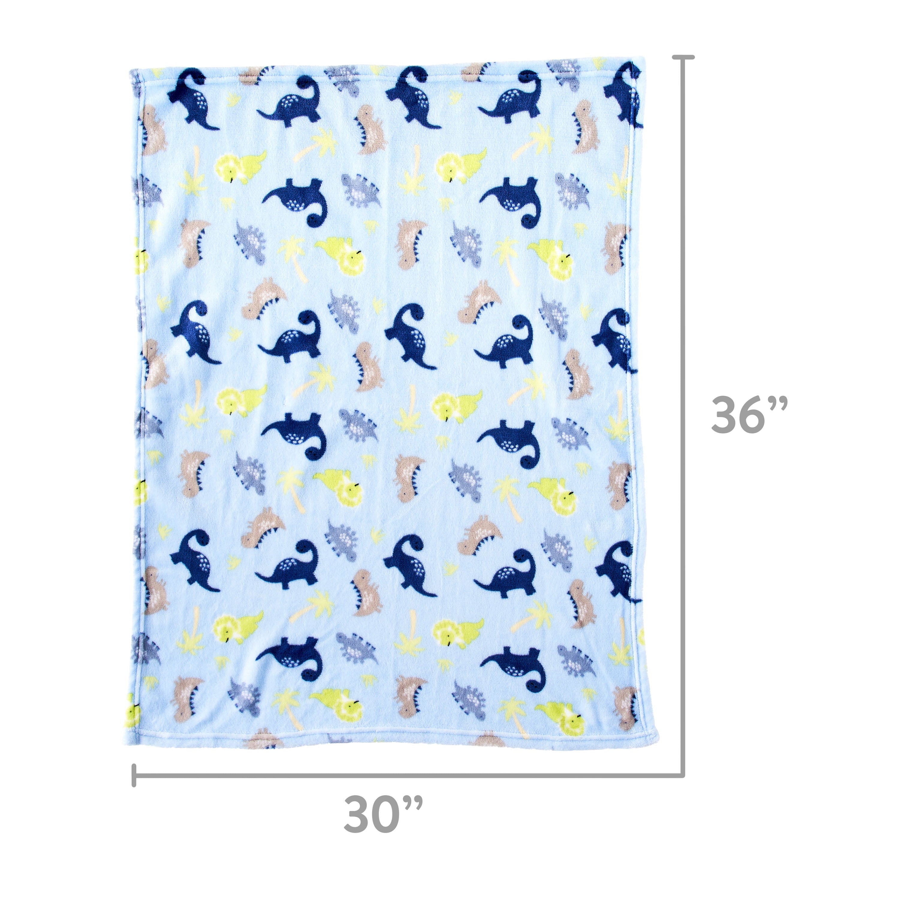 Parent’S Choice Plush Baby Blanket, Blue Dinosaur, 30 in X 36 In