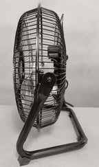 9" 3-Speed High Velocity Wall Mountable Black New Floor Fan