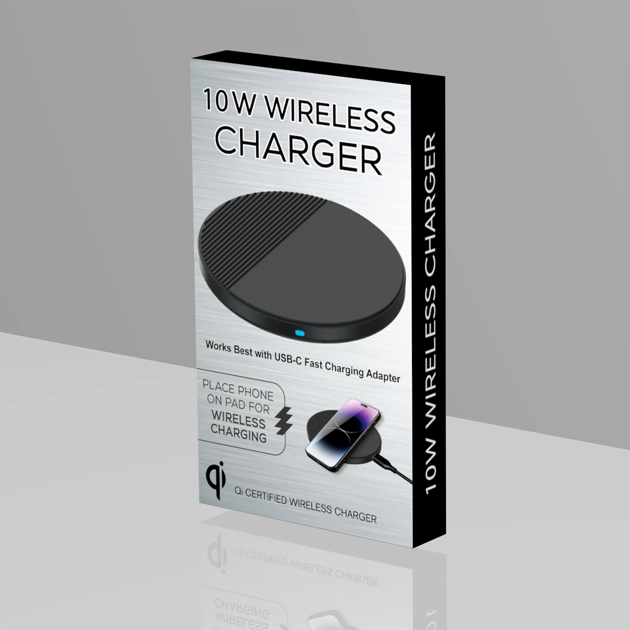 Wireless Charger,10W Max Fast Wireless Charging Pad Compatible with Iphone 14/14 Plus/14 Pro, Black