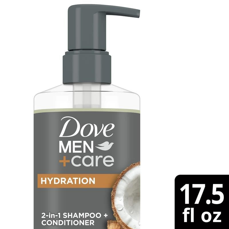 2-In-1 Shampoo + Conditioner for Men Ginger & Coconut Oil, 17.5 Oz