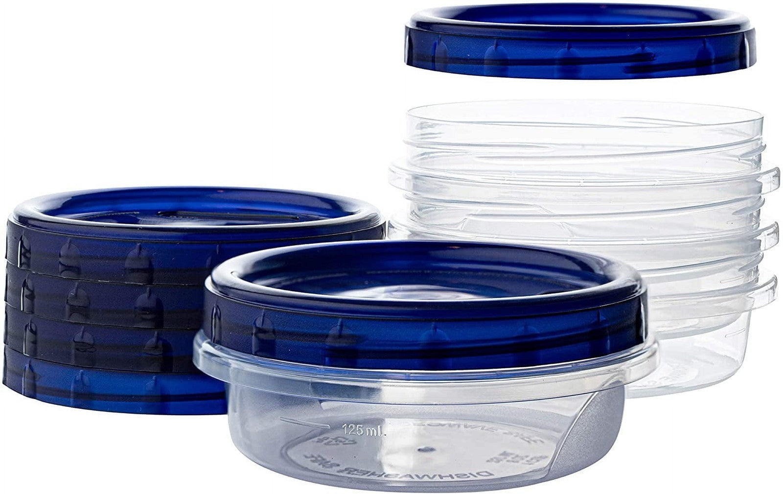 Clear Deli Containers with Lid Reusable Small Plastic Container Set, 4-Pack 8 Oz