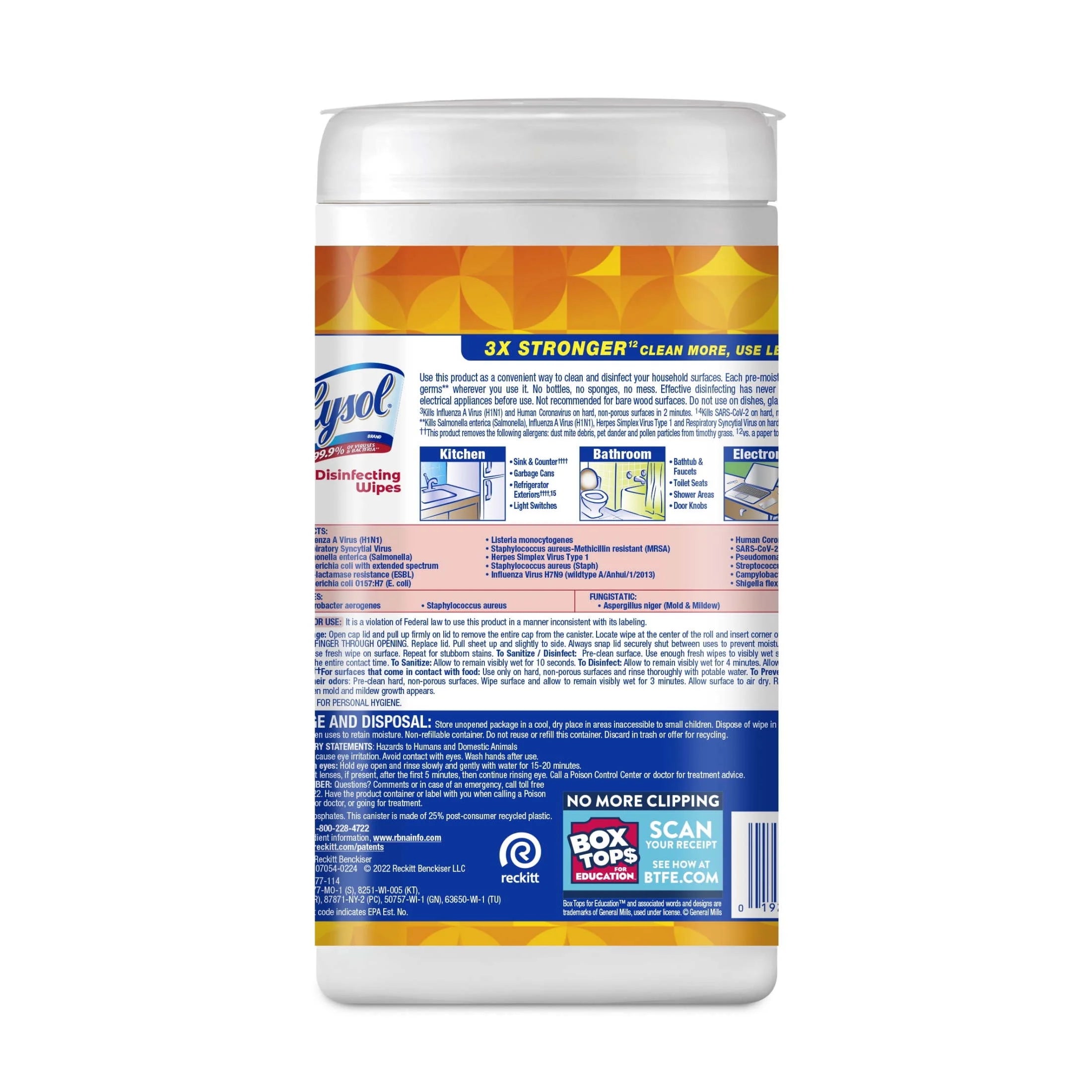 Lysol® Disinfectant Wipes, Multi-Surface Antibacterial Cleaning Wipes, for Disinfecting and Cleaning, Brand New Day Mango & Hibiscus 80Ct