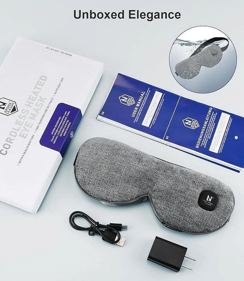 Cordless Heated Eye Mask for Dry Eyes , Warm Eye Compress for Stye Blepharitis C