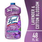 Lysol® Multi-Surface Cleaner, 2X Concentrated, Pourable Brand New Day, Lavender & Cotton Blossom Scent, 48 Oz