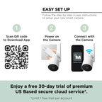 1080P Outdoor Security Camera - Weatherproof, Night Vision, Wi-Fi 2.4 Ghz, White