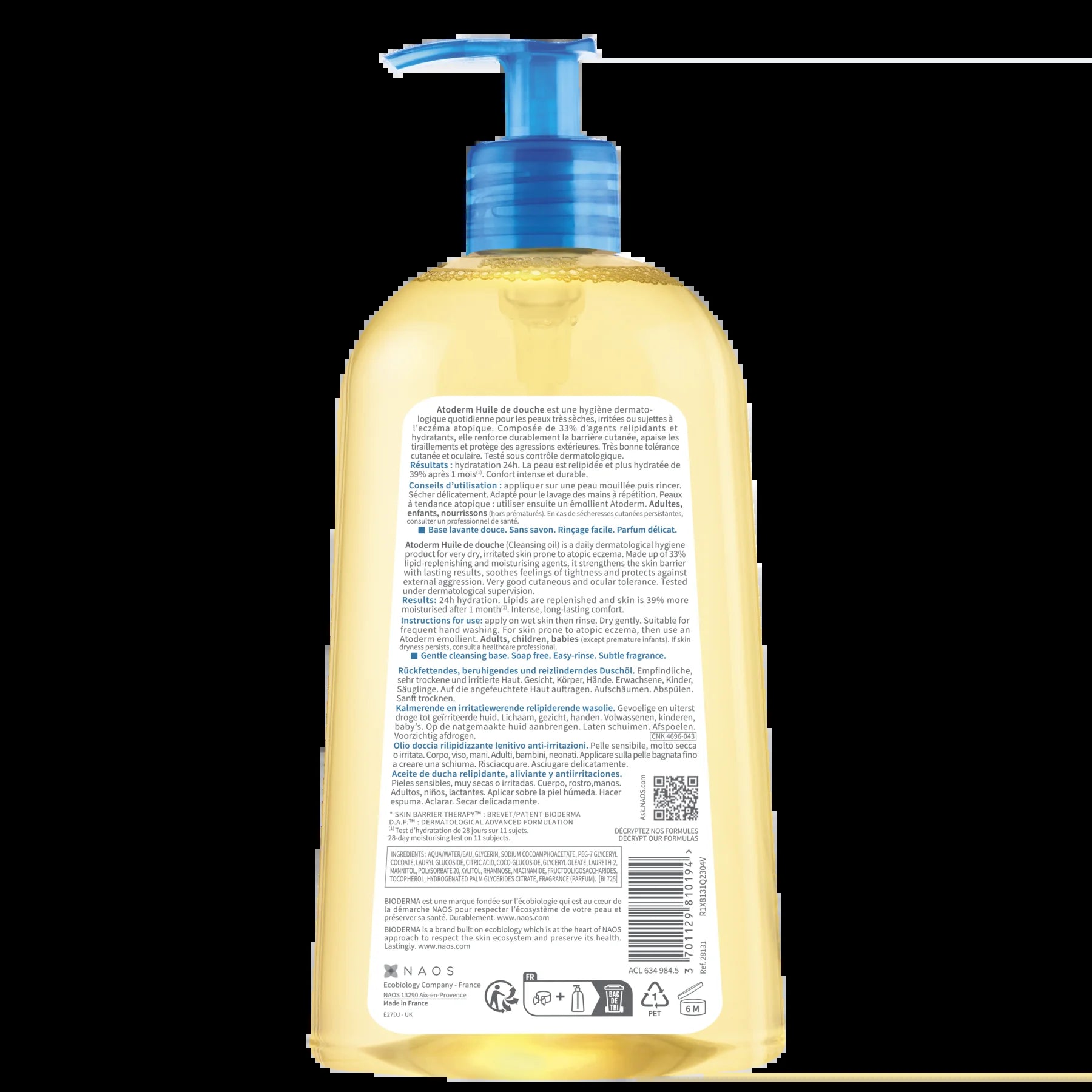 Atoderm Shower Oil for Very Dry to Atopic Skin 16.9 Fl Oz