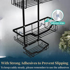 Anti-Swing Hanging Shower Caddy, over Head Shower Organizer Rustproof with Hooks