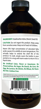 Best Naturals 100% Pure Neem Oil, 100% Cold Pressed and Unrefined - 16 OZ (1 Bottle)